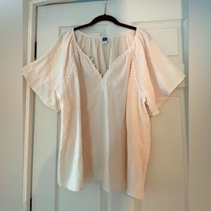Old Navy Peach Linen Top